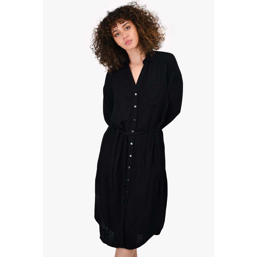 L Space Black Shirt Dress with Belt Size XS/S